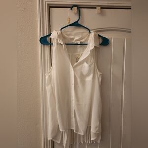 American Eagle Outfitters Sheer Pleated Back Blouse – Large – NWT